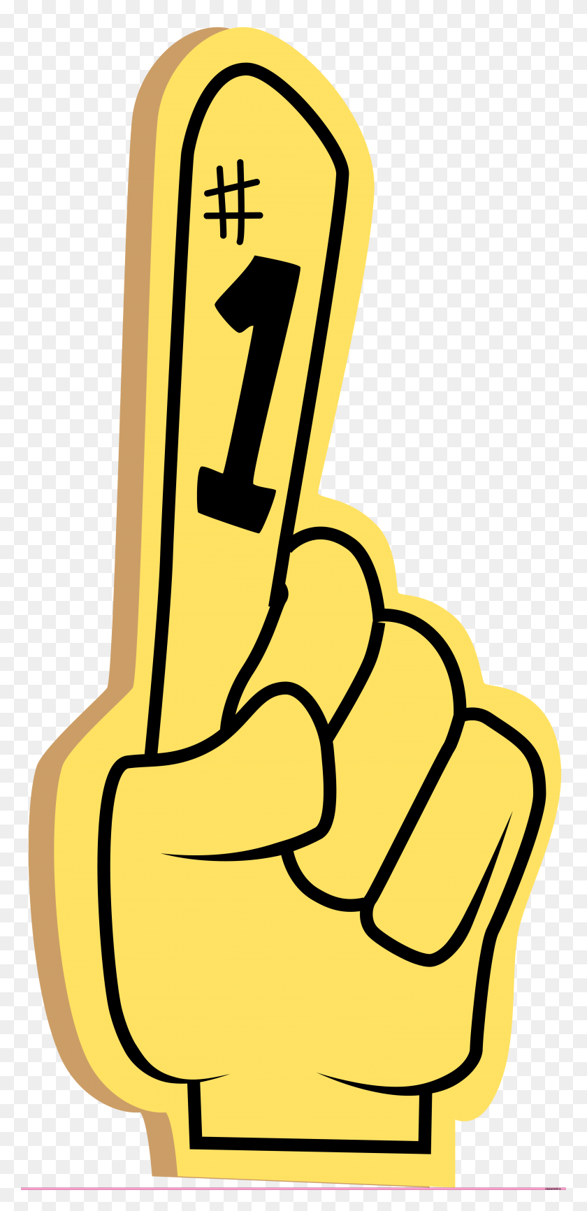 3000x6437 Finger Clipart Shahada - Yellow Jacket Clipart