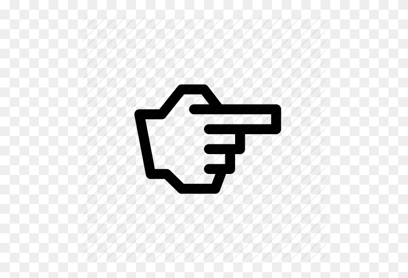 512x512 Finger, Gesture, Pix, Point, Right Icon - Finger Point PNG