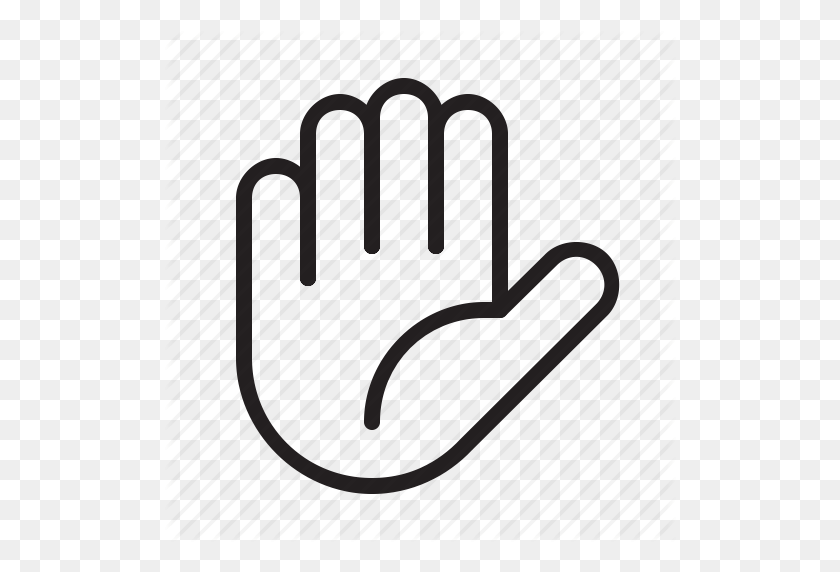 512x512 Finger, Goodbye, Hand, Open Hand, Sign Icon - Open Hand PNG