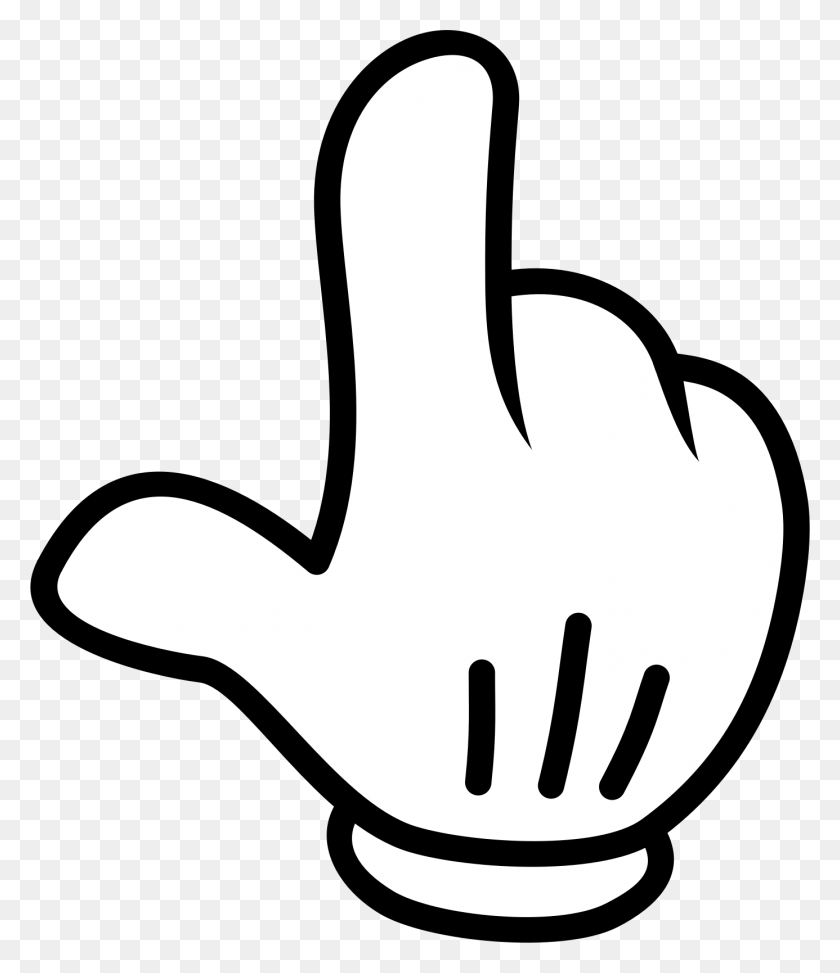1386x1624 Fingerpoint Mickey's Hand Transparent Png - Finger Point PNG