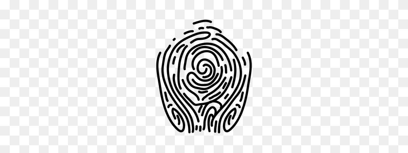 256x256 Fingerprint Human Curves - Thumbprint PNG