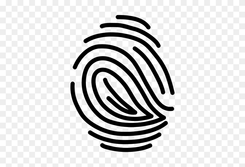 512x512 Fingerprint Human Minimalistic - Fingerprint PNG