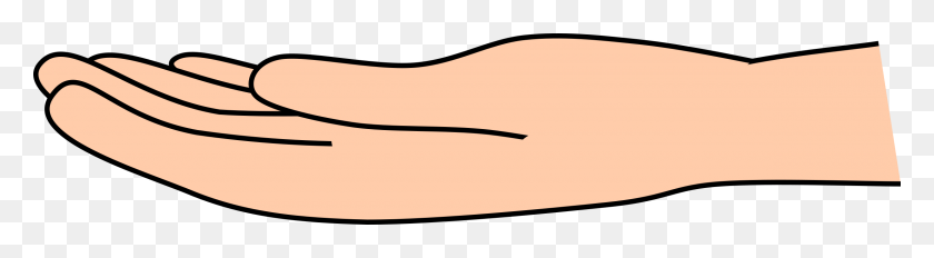 2400x532 Fingers Clipart Hand Foot - Back Of Hand PNG