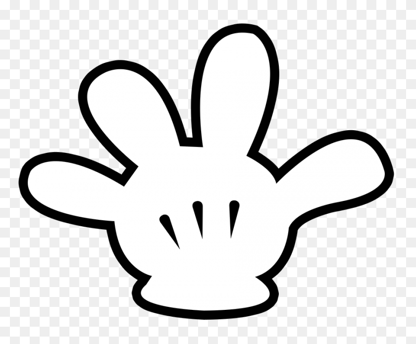 900x733 Fingers Clipart Mouse - Mickey Hands Clipart