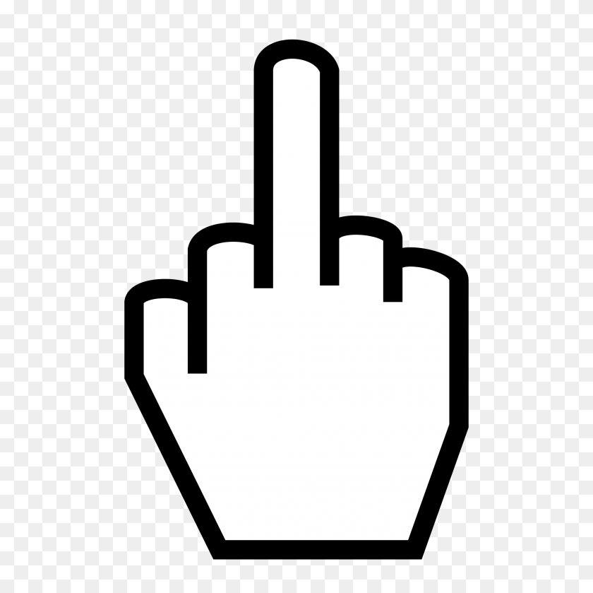 2000x2000 Fingers Clipart Two Hand - Middle Finger Clipart