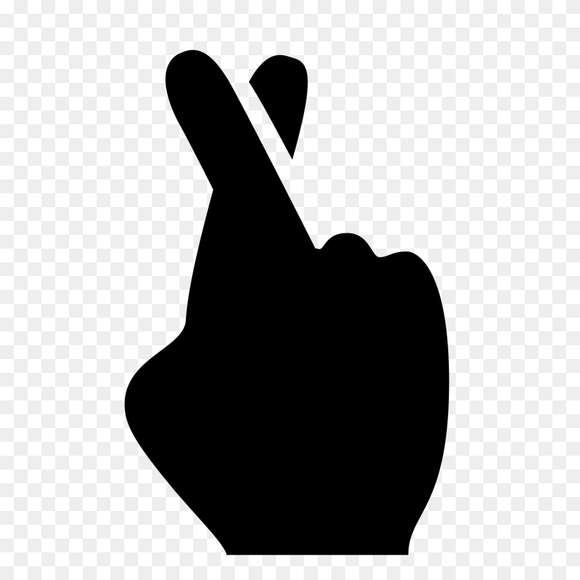 1600x1600 Fingers Crossed Icon - Reminder Finger Clipart