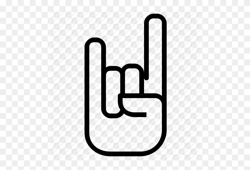 512x512 Fingers, Fold, Genre, Gesture, Hand, Rock, Roll Icon - Rock And Roll PNG
