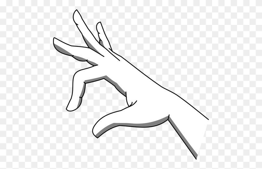 500x483 Fingers Free Clipart - Outstretched Hand Clipart