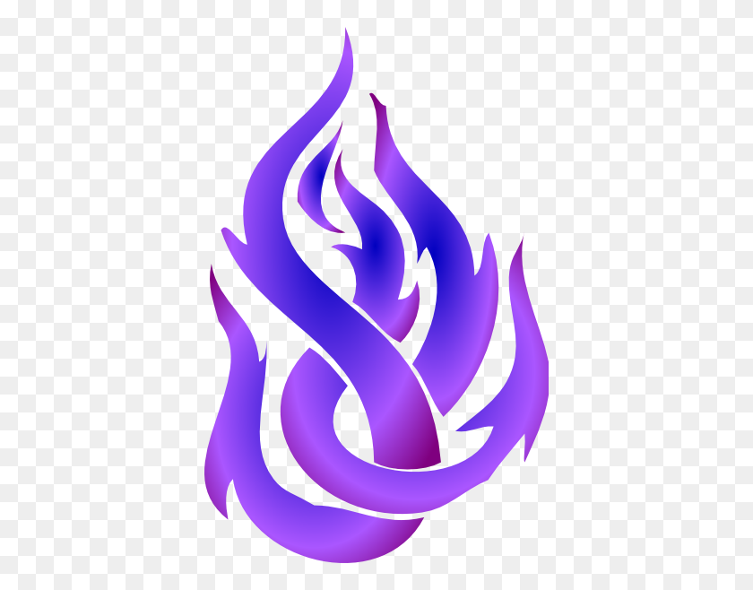 384x598 Fire Clip Art - Purple Fire PNG