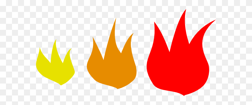 600x292 Fire Clipart Small - Fireplace Clipart