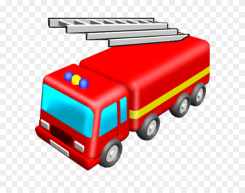 600x600 Бесплатные Изображения Пожарной Машины В Векторном Клипарте - Пожарная Лестница Клипарт