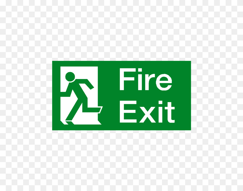 600x600 Fire Exit Sign Left Safety Safety Signs, Safety - Exit Sign PNG