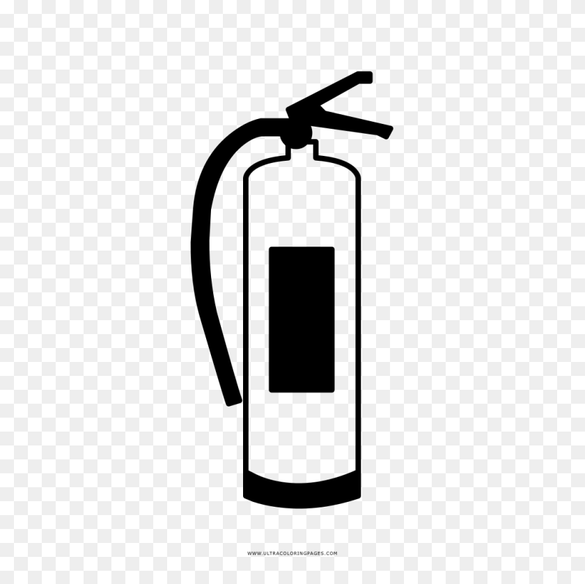 1000x1000 Extintor De Incendios Para Colorear - Pitbull Clipart Blanco Y Negro