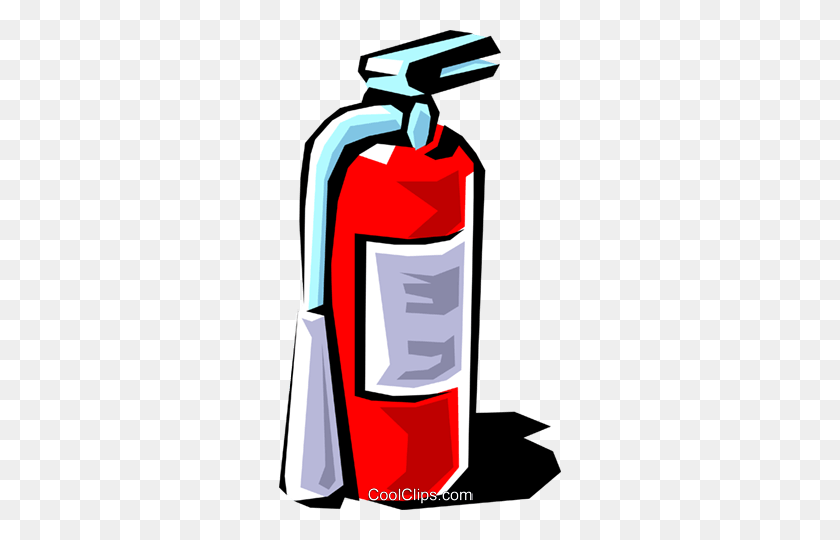 282x480 Fire Extinguishers Royalty Free Vector Clip Art Illustration - Fire Clipart Transparent