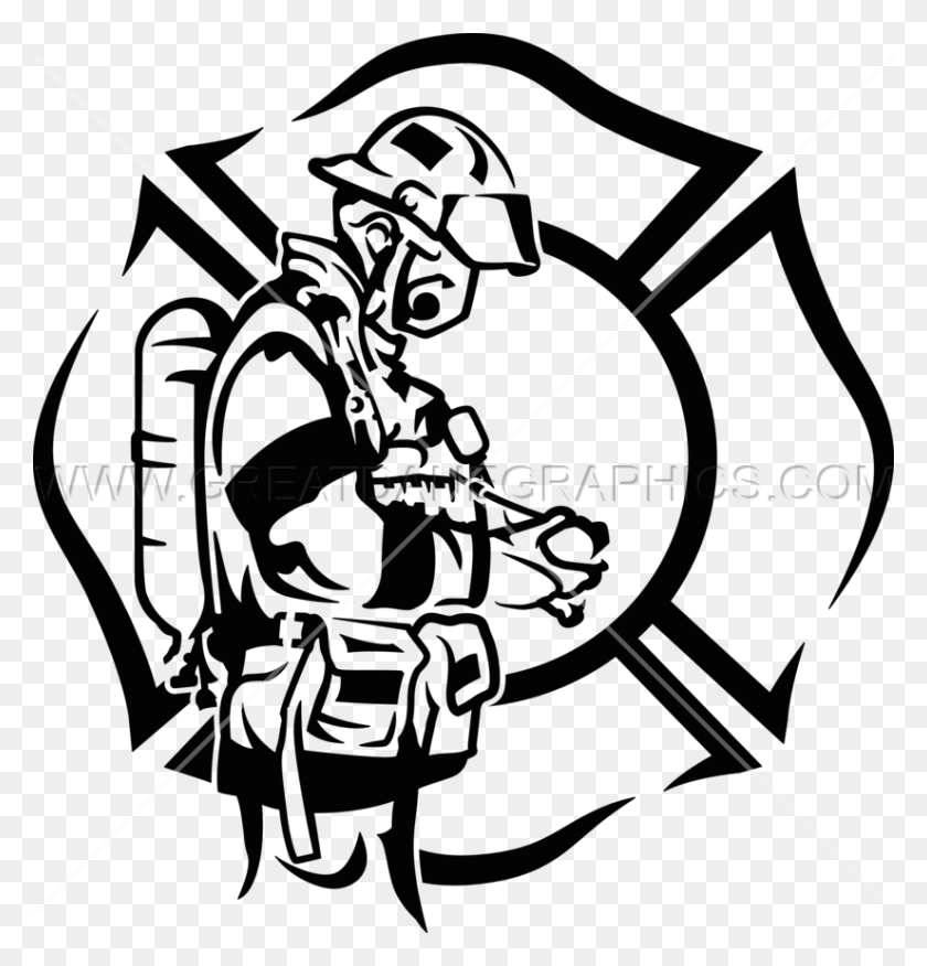 825x864 Fire Fighter Clip Art Black And White Enews - Fireman Clipart Black And White