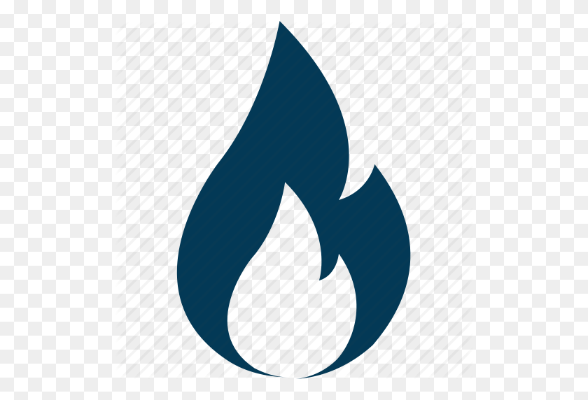 512x512 Fire, Flame, Gas Sign, Ignition, Inflammation Icon - Blue Flame PNG