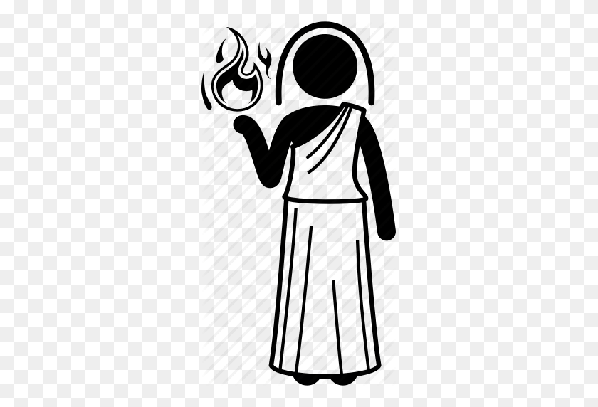 273x512 Fire, Flame, Goddess, Greek, Hestia, Mythology, Roman Icon - Goddess PNG