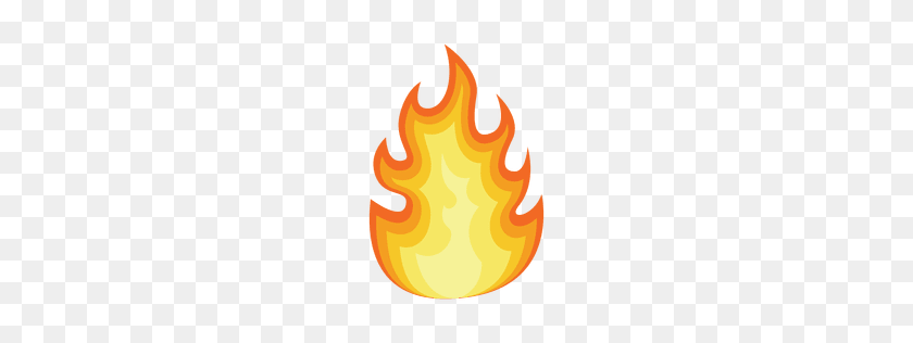 256x256 Fire Flame Silhouette - Fire Flame PNG