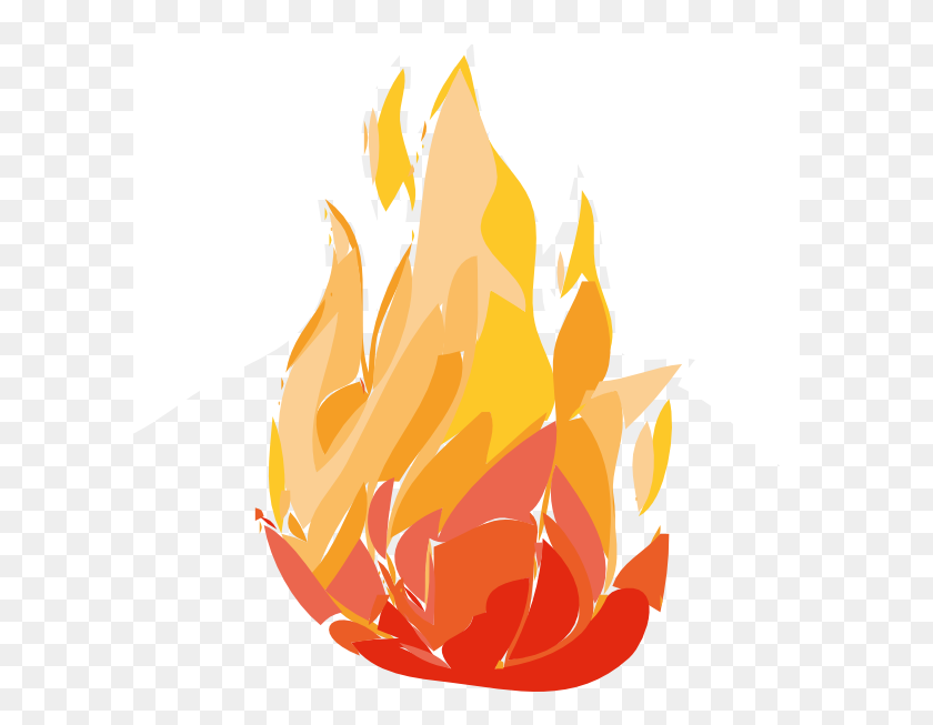 600x593 Fire Flames Clip Art - Flame Border Clipart