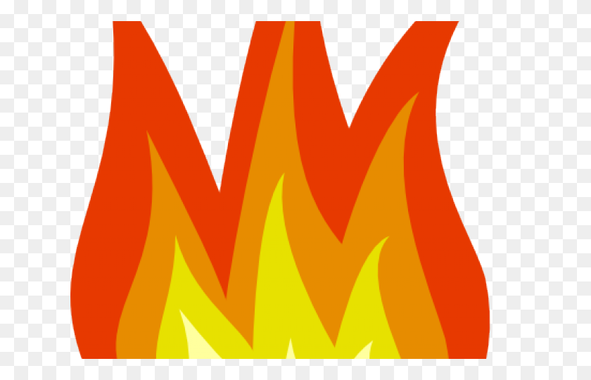 640x480 Fire Flames Clipart - Fire Border Clipart