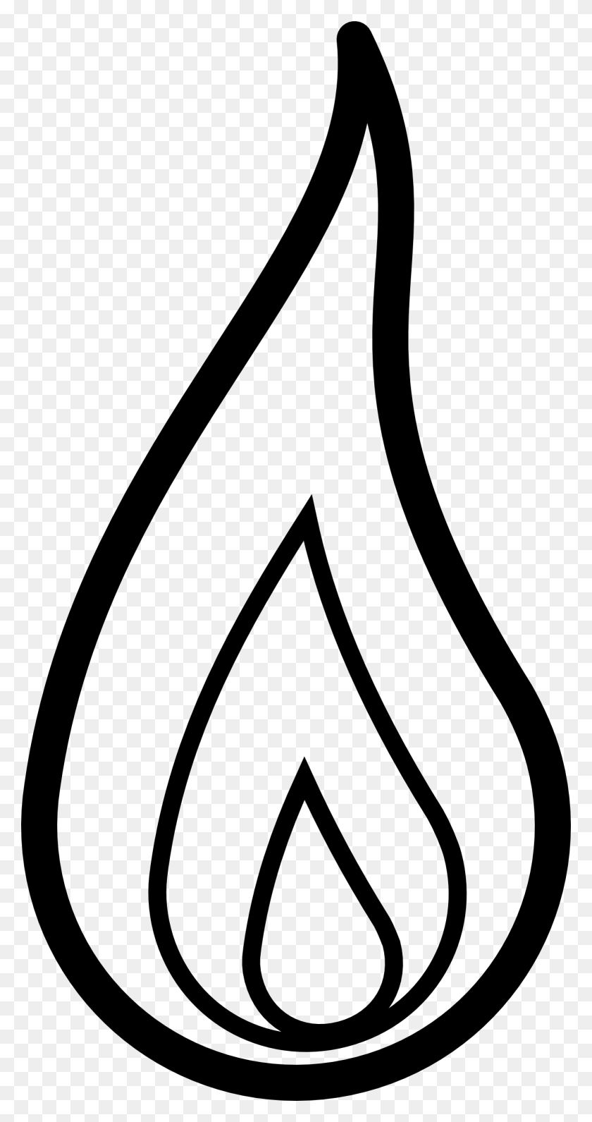 1331x2613 Fire Flames Clipart Black And White Free - Holy Clipart