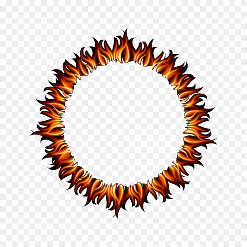 1983x1983 Fire Flames Ring Round Circle Circles Frame Border Oran - Fire Border PNG