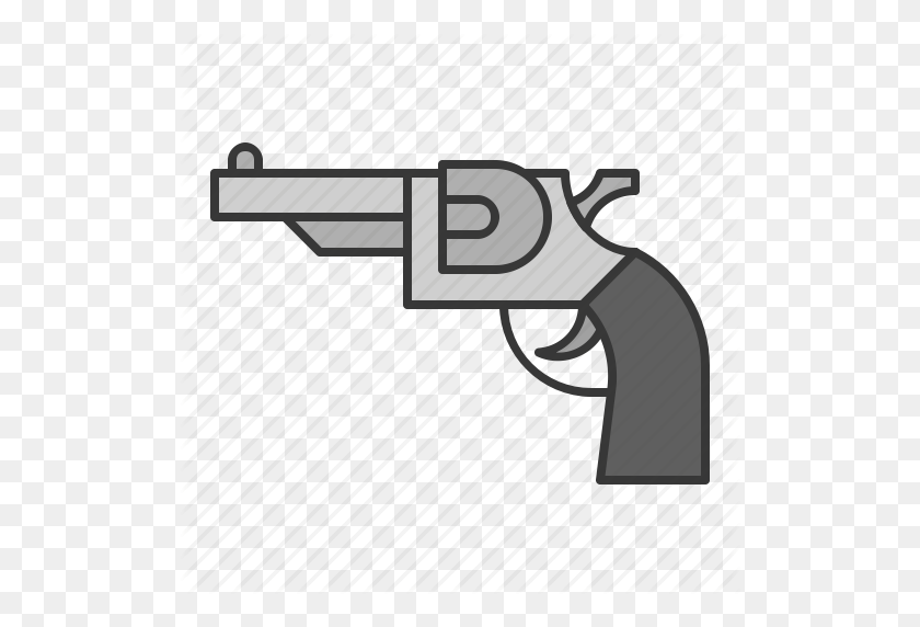 512x512 Fuego, Pistola, Magnum, Policía, Revólver, Icono De Arma - Fuego Png