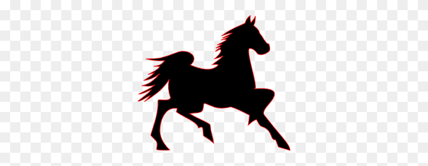 300x266 Fire Horse Clip Art - Racehorse Clipart