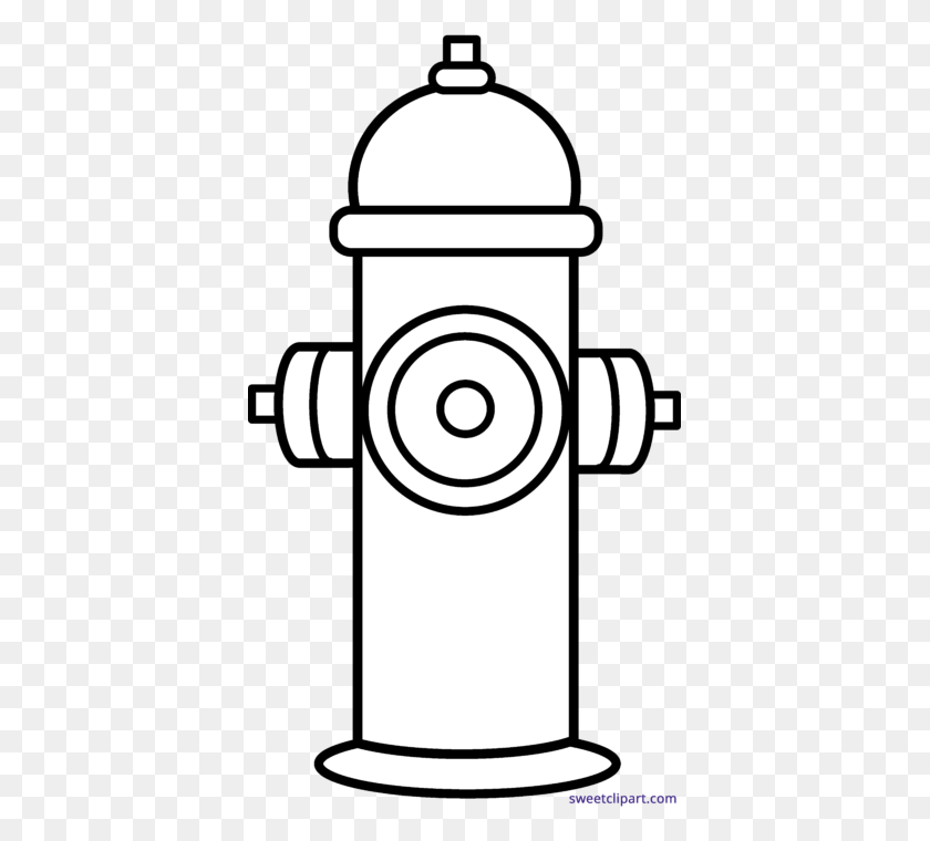 391x700 Fire Hydrant Line Art Clipart - Fire Hydrant Clipart