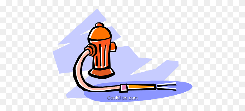 480x321 Fire Hydrant With Hose Royalty Free Vector Clip Art Illustration - Fire Hose Clipart