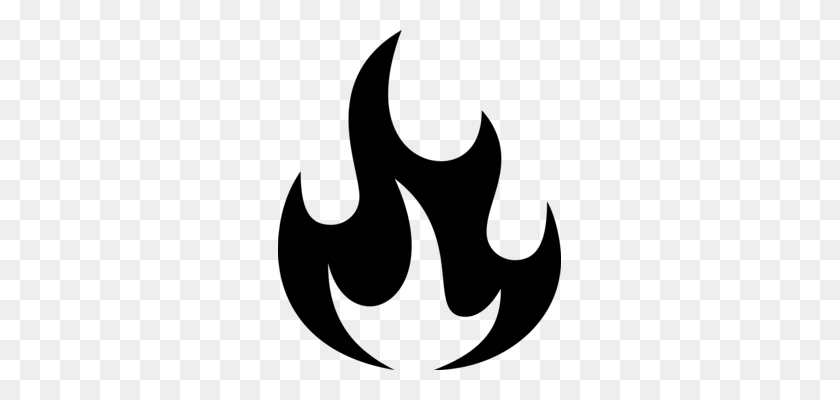 283x340 Fire Logo Flame Symbol Sign - Fire Clipart Black And White