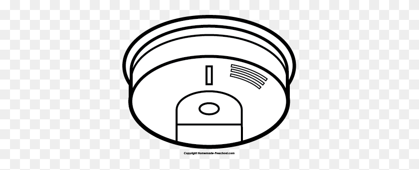 349x282 Fire Safety Clipart - Smoke Alarm Clipart