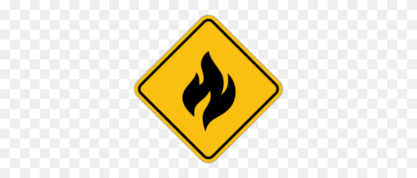 300x300 Fire Sign Clipart - Fire Safety Clipart
