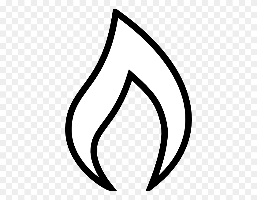 414x596 Fire Symbol Black And White - Methodist Cross And Flame Clipart
