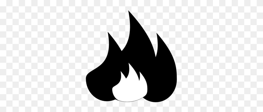 293x297 Fire Symbol Clip Art - Flames Black And White Clipart