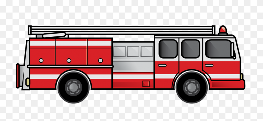 1000x419 Пожарная Машина Бесплатно Картинки - Лестница Черно-Белый Клипарт
