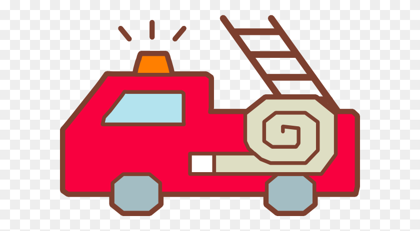 600x403 Fire Truck Png, Clip Art For Web - Red Truck Clipart
