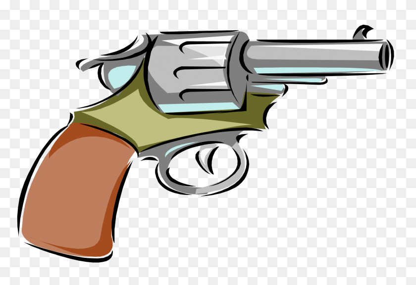 1909x1263 Firearm Cartoon Drawing Pistol Clip Art - Free Gun Clipart