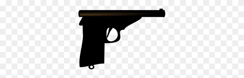 299x210 Firearm Silhouette Clip Art - Revolver Clipart