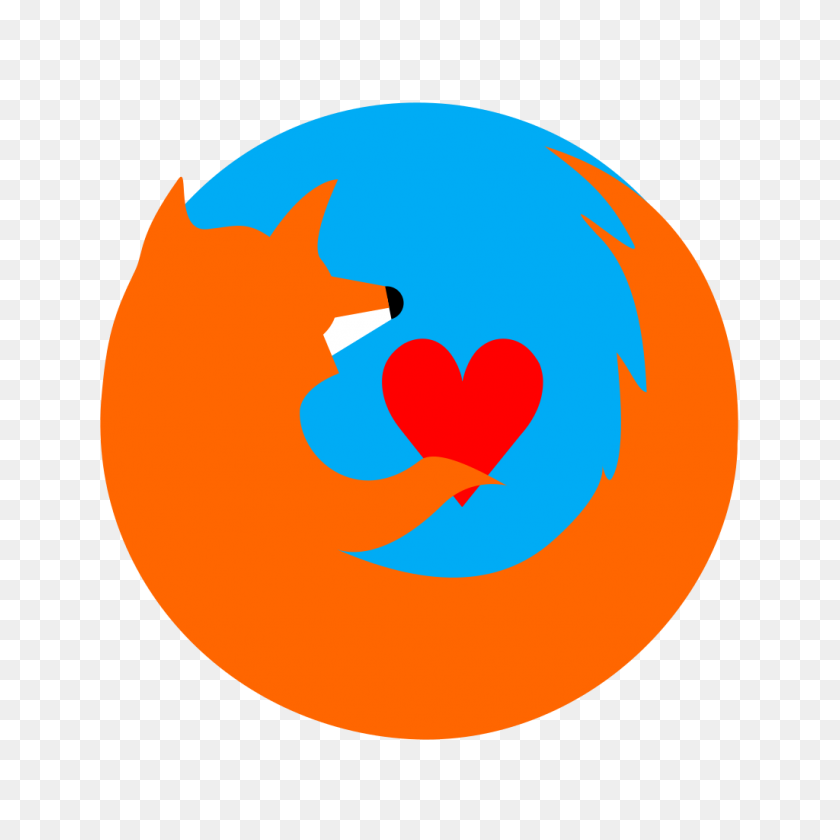 1024x1024 Рисунок Сердца Firefox - Рисунок Сердца Png