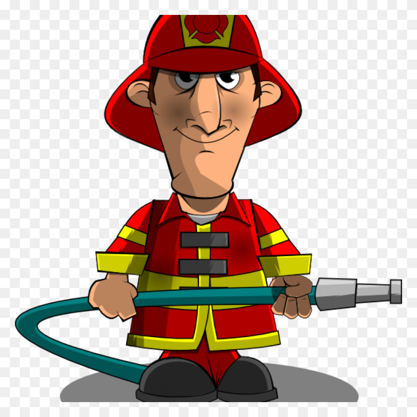 1024x1024 Fireman Clipart Free Free Clipart Download - Firefighter Clipart Black And White