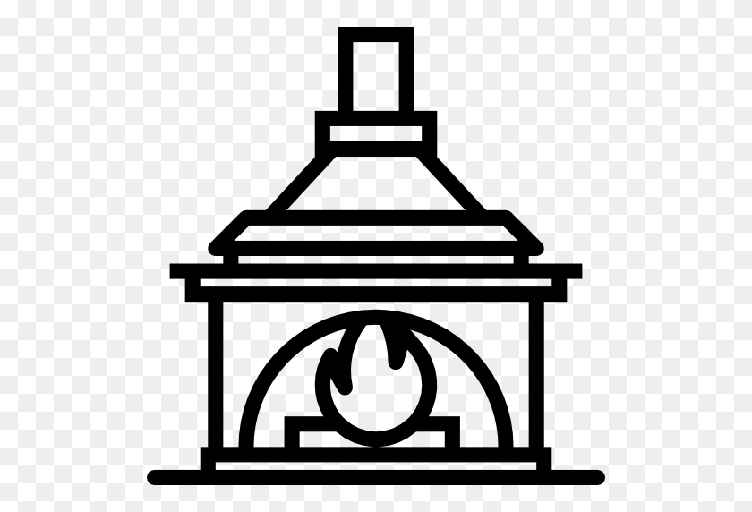 512x512 Fireplace Icon - Fireplace Clipart Black And White