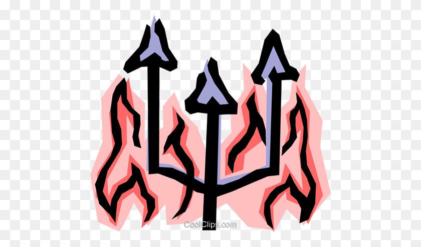 480x434 Fires Of Hell Royalty Free Vector Clip Art Illustration - Hell Clipart