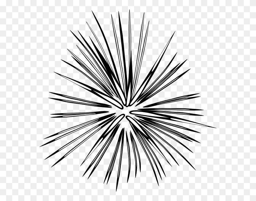 582x599 Fireworks Border Black And White Clipart Clip Art Images - Sky Clipart Black And White