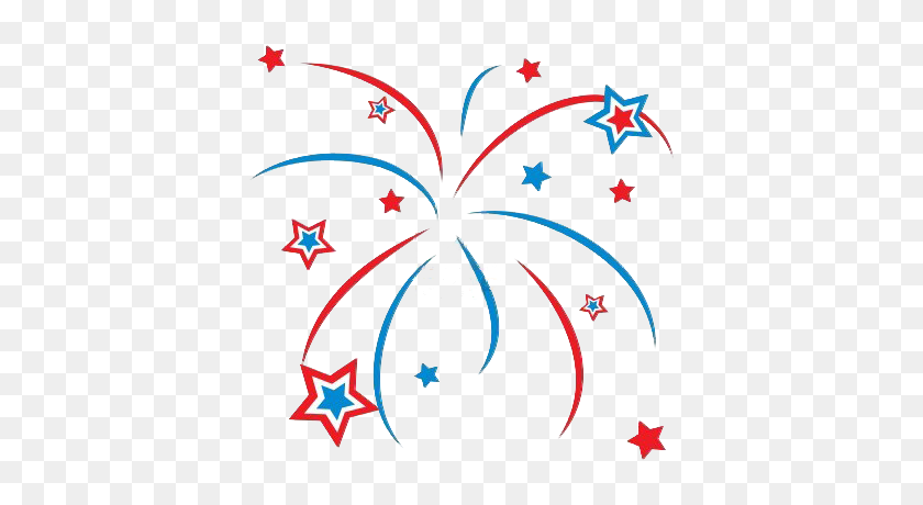 400x400 Fireworks Clip Art Png - Red White And Blue Fireworks Clipart