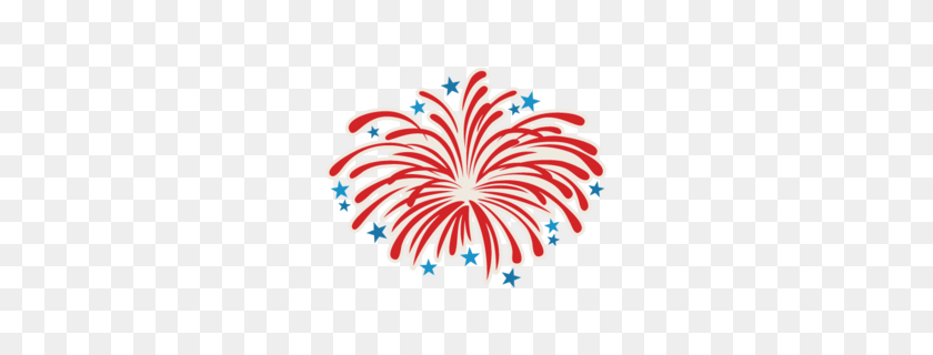 260x260 Fireworks Clipart - July Clipart