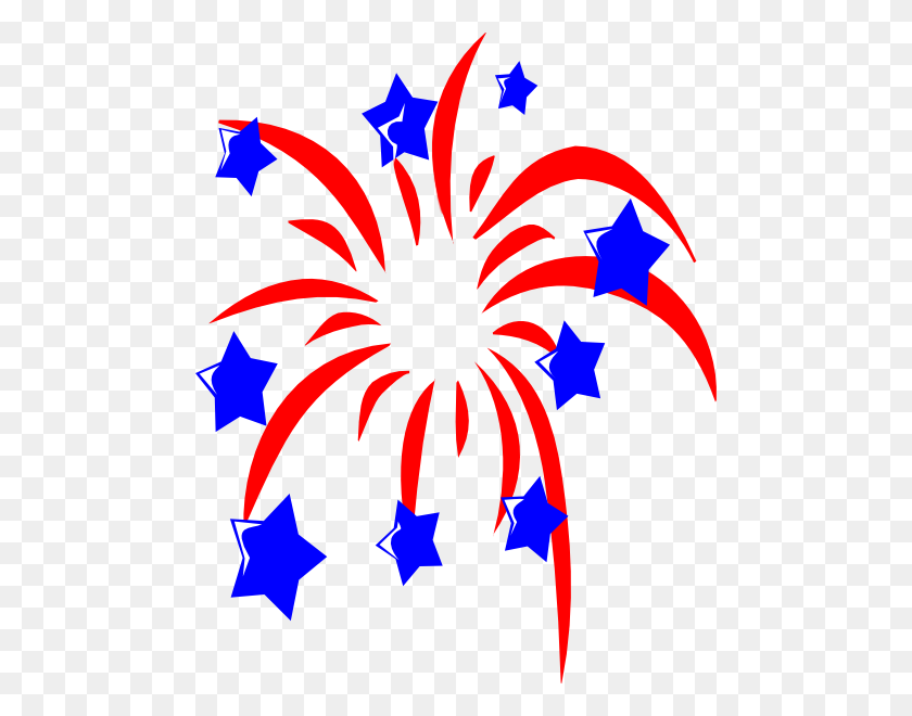 480x600 Fireworks Clipart American Star - Colorful Stars Clipart