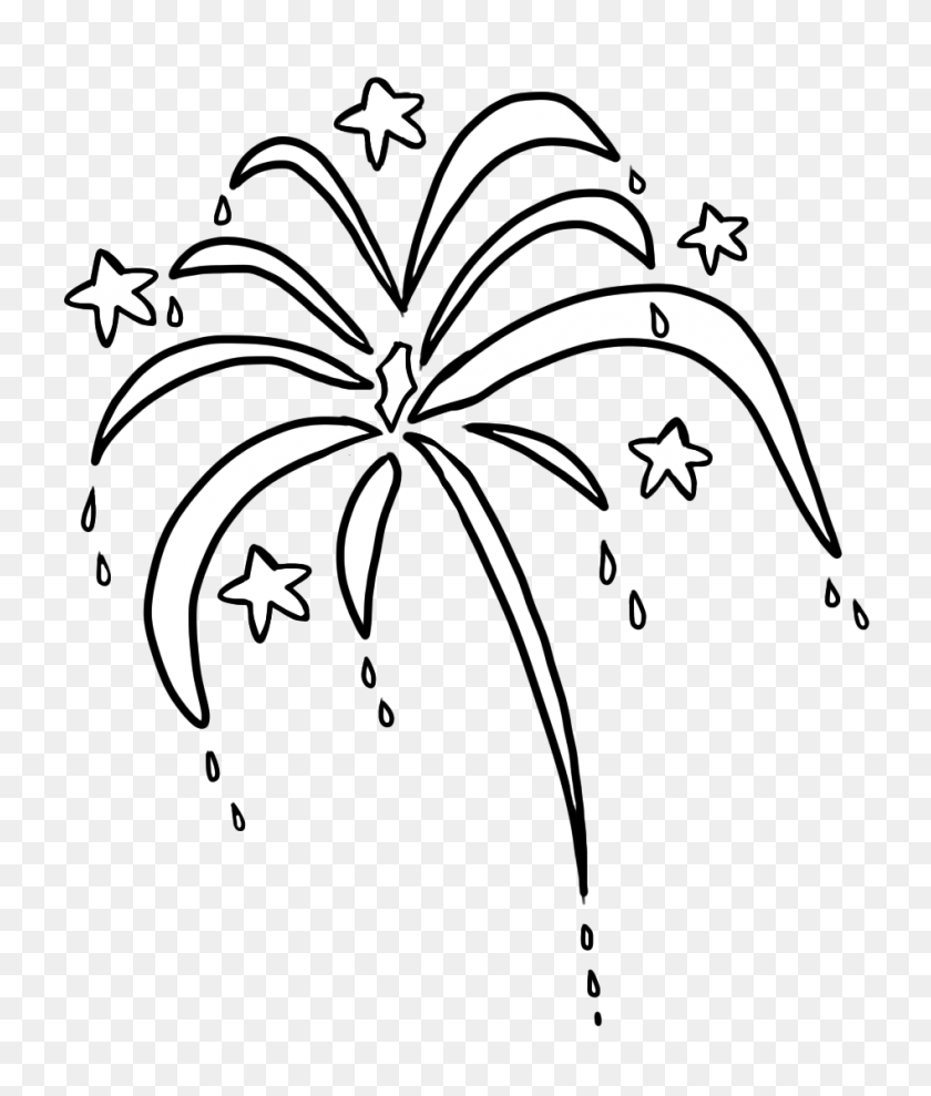 947x1129 Fireworks Clipart Black And White Transparent, Prozrachnyj Zoloto - Fireworks Transparent PNG
