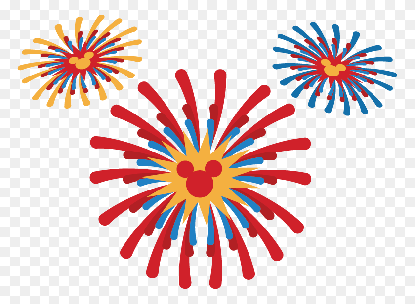 769x556 Fireworks Clipart Cute - Red White And Blue Fireworks Clipart