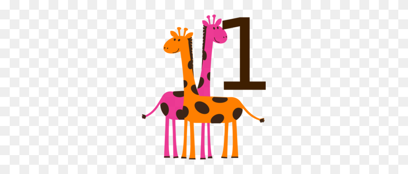 255x299 Первый День Рождения Жирафы Картинки - День Рождения Клипарт Png
